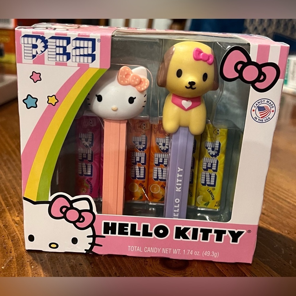 New! Sanrio Hello Kitty & Puppy Pez Dispenser Set 2 Pack w Candy 2023 NIB Kawaii